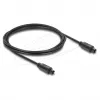 Delock TOSLINK Optisches Audiokabel, Stecker auf Stecker, 4 mm, 2 m, Schwarz