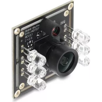 Delock USB 2.0 Kameramodul mit Global Shutter, Schwarz/Weiß, 0,92 MP, 65°, 6 IR-LEDs, Fixed Focus 96412