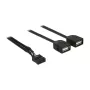 Delock USB 2.0 Pin-Header auf 2 x Typ-A Buchse Adapterkabel 40 cm 83823