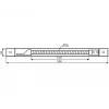DELTA ATLO-KPS-21X262/SHEEL-S Einbau-Kabeldurchführung mit Bürstendichtung, eloxiertes Silber, 262 mm