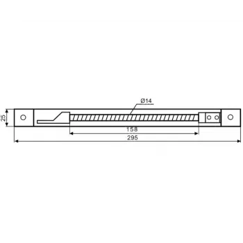 DELTA ATLO-KPS-21X262/SHEEL-S Einbau-Kabeldurchführung mit Bürstendichtung, eloxiertes Silber, 262 mm