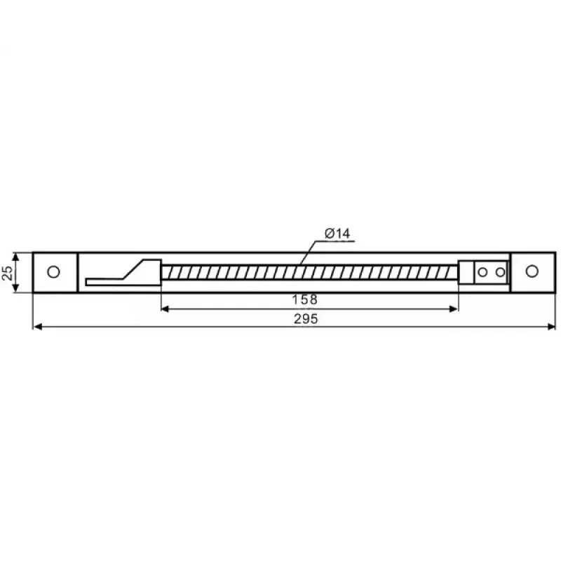 DELTA ATLO-KPS-21X262/SHEEL-S Einbau-Kabeldurchführung mit Bürstendichtung, eloxiertes Silber, 262 mm