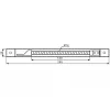 DELTA ATLO-KPS-21X262/SHEEL-S Versenkter Kabelkanal, Schwarz, 262mm