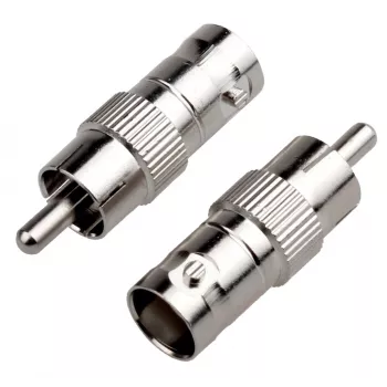 DELTA BNC-Buchse auf RCA-Stecker Adapter - 75 Ohm Koaxialer Videosignal-Konverter für CCTV und analoge Systeme