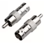 DELTA BNC-Buchse auf RCA-Stecker Adapter - 75 Ohm Koaxialer Videosignal-Konverter für CCTV und analoge Systeme