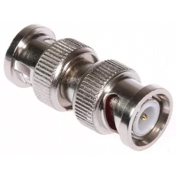 DELTA BNC-Stecker auf BNC-Stecker gerader Kupplungsadapter, 75 Ohm, vernickeltes Messing, PTFE-Isolator