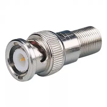 DELTA BNC auf F-Type Adapter, F-Buchse auf BNC-Stecker, 75 Ohm, vernickeltes Messing