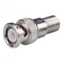 DELTA BNC auf F-Type Adapter, F-Buchse auf BNC-Stecker, 75 Ohm, vernickeltes Messing