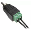 DELTA CINCH-W/S RCA-Stecker, Weiß, vergoldet, Lötanschluss