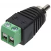 DELTA CINCH-W/S RCA-Stecker, Weiß, vergoldet, Lötanschluss