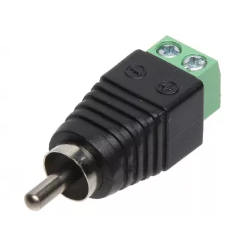 DELTA CINCH-W/S RCA-Stecker, Weiß, vergoldet, Lötanschluss