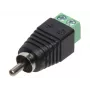 DELTA CINCH-W/S RCA-Stecker, Weiß, vergoldet, Lötanschluss