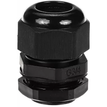 DELTA Isolierte Kabelverschraubung G3/4-SCHWARZ IP68 3/4