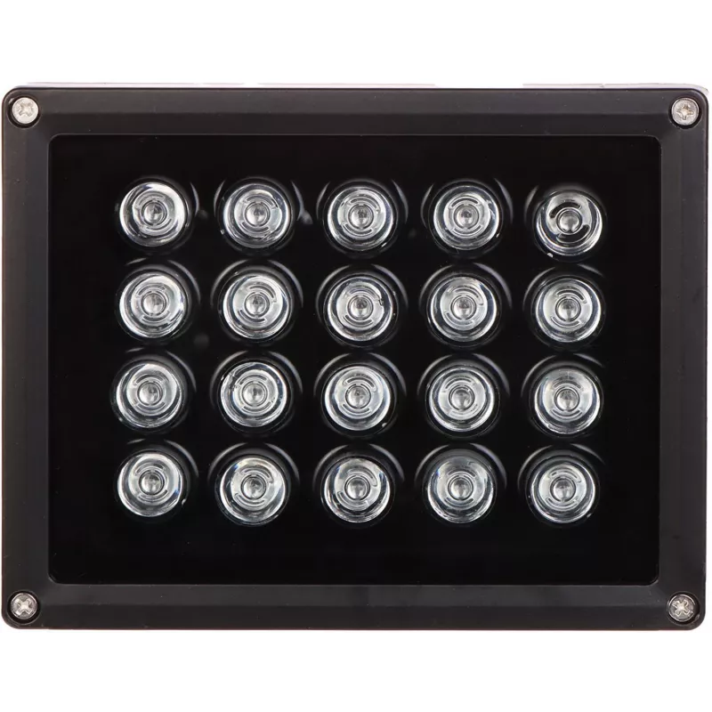 Delta IRL-30/120 Outdoor-Infrarotstrahler, 850nm, 30m Reichweite, 120° Abstrahlwinkel, IP66, Schwarz