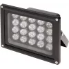 Delta IRL-30/120 Outdoor-Infrarotstrahler, 850nm, 30m Reichweite, 120° Abstrahlwinkel, IP66, Schwarz