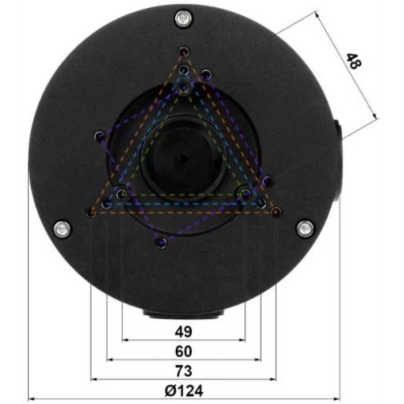 DELTA STG-PFA130-E Anschlussdose für Dahua Dome-Kameras, Wand-/Deckenmontage, Aluminium, Schwarz STG-PFA130-E(BLACK)