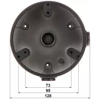 DELTA STG-PFA137 Schwarze Mast-Halterung für Dahua Dome-Kameras (80-150 mm Masten, Aluminium)