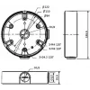 DELTA STG-PFA137 Schwarze Mast-Halterung für Dahua Dome-Kameras (80-150 mm Masten, Aluminium)