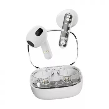 DELTACO Streetz T150 True Wireless Stereo Ohrhörer, Transparent Weiß
