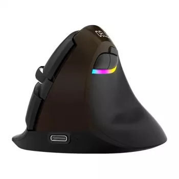 Delux M618 Mini Gold Ergonomische Maus - 2.4G / Bluetooth 5.0 / USB-C, 4000 DPI, Rechtshänder vertikal