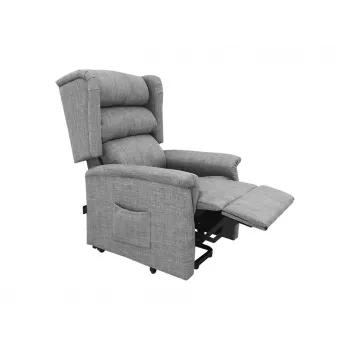 DEMARTA VIRGINIO Florida Grey Senioren-Stehhilfe-Sessel – Elektrischer Lift-Sessel mit Einzelmotor, Stoffbezug, 130 kg Belastbarkeit