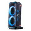 Denver BPS-470 Bluetooth Party Speaker mit Karaoke, 2000W PMPO, 20W RMS, LED-Lichter, FM-Radio, TWS, inkl. Mikrofon, Schwarz