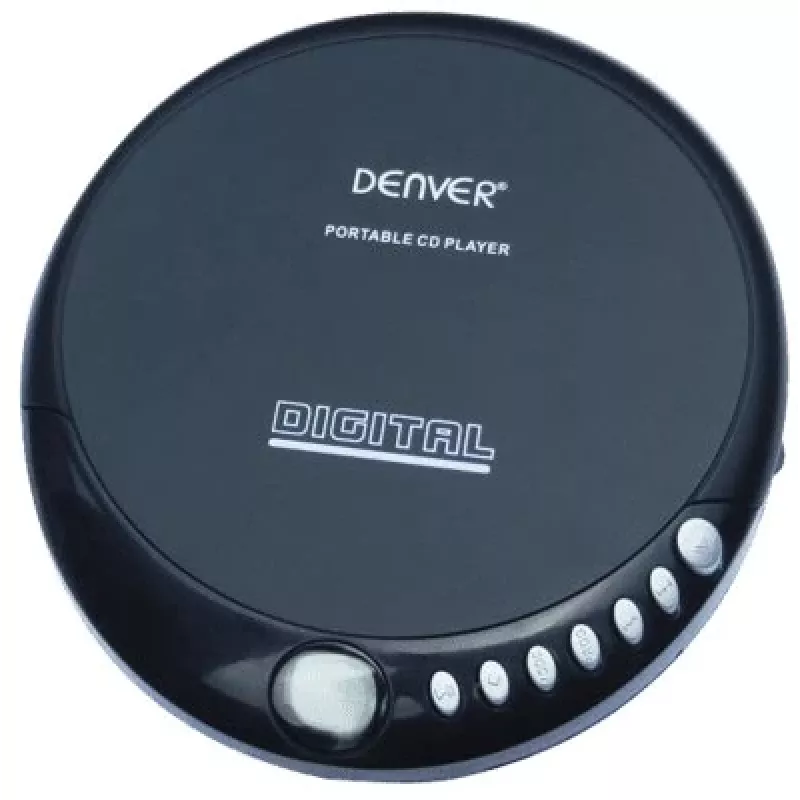 Denver DM-24 tragbarer CD-Player mit Kopfhörern, Schwarz