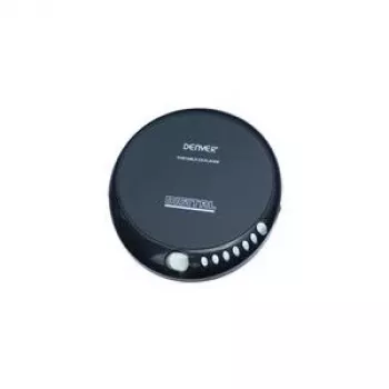 Denver DM-24 tragbarer CD-Player mit Kopfhörern, Schwarz