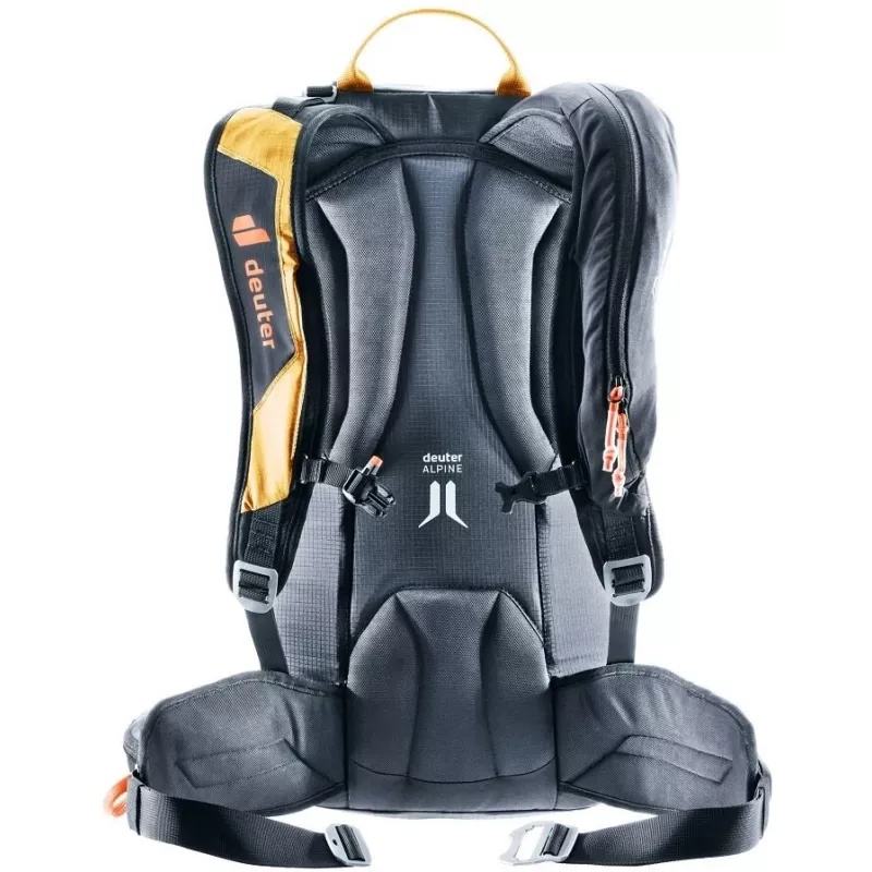 Deuter Alproof Lite 20 SL Lawinen-Airbag-Rucksack + Wash Center I Kulturbeutel Bundle - Cinnamon/Schwarz & Raisin/Caspia