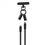 Devia 2-in-1 USB-C auf Lightning Kabel Lanyard 1,2m 27W Schwarz