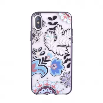 DEVIA Crystal Bloosom Case für Apple iPhone X / XS - Silber