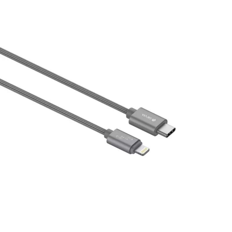 Devia Gracious USB-C auf Lightning Kabel 1m Grau