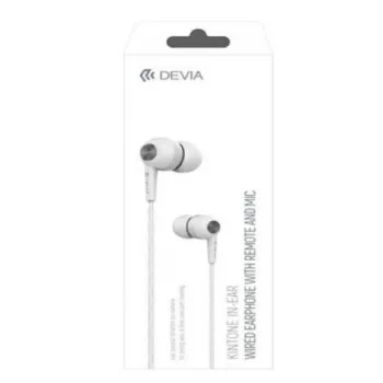 Devia Kintone Kabelgebundene Ohrhörer mit 3,5-mm-Klinkenstecker, Weiß