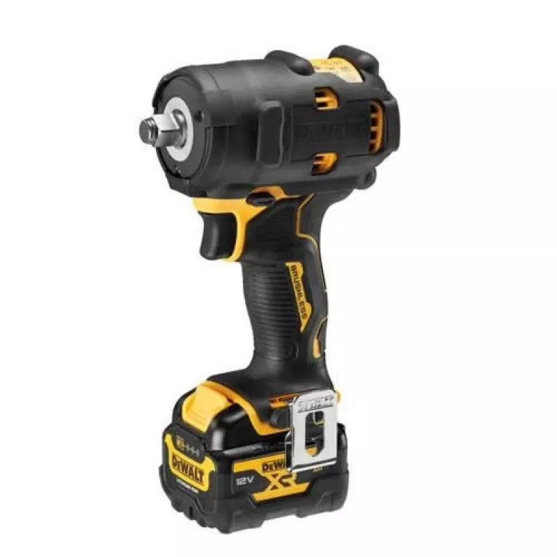 DEWALT DCF901P1G-QW 12V XR Bürstenloser Akku-Schlagschrauber 1/2 inch Vierkantantrieb 340 Nm 2850 U/min 1x3,0 Ah Li-Ion Ladegerät Koffer Schwarz/Gelb