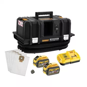 DEWALT DCV586MT2-QW Akku-M-Klasse-Staubsauger mit 2x 9,0 Ah Akkus und Ladegerät