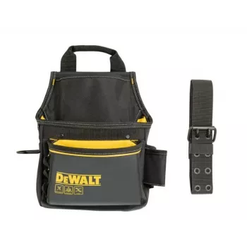 DEWALT DWST40101-1 Heavy-Duty Planen-Werkzeugaufbewahrungskoffer, Schwarz/Gelb, wasserabweisend, breite Öffnung, verstärkter Boden