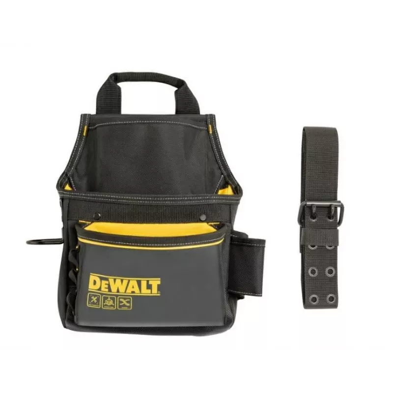 DEWALT DWST40101-1 Heavy-Duty Planen-Werkzeugaufbewahrungskoffer, Schwarz/Gelb, wasserabweisend, breite Öffnung, verstärkter Boden