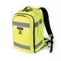 DICOTA Rucksack HI-VIS 32-38 Liter, Schwarz mit neongelben Akzenten, recyceltes PET, wasserabweisend, 15,6 inch Laptopfach