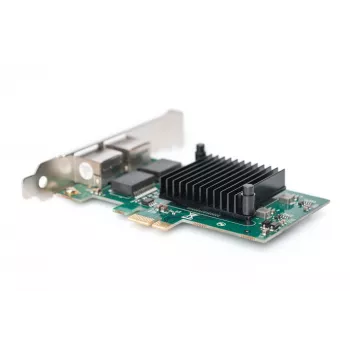 DIGITUS 2-Port Gigabit Ethernet Netzwerkkarte, RJ45, PCI Express, Intel I210-AT Chipsatz (DN-1013-2)