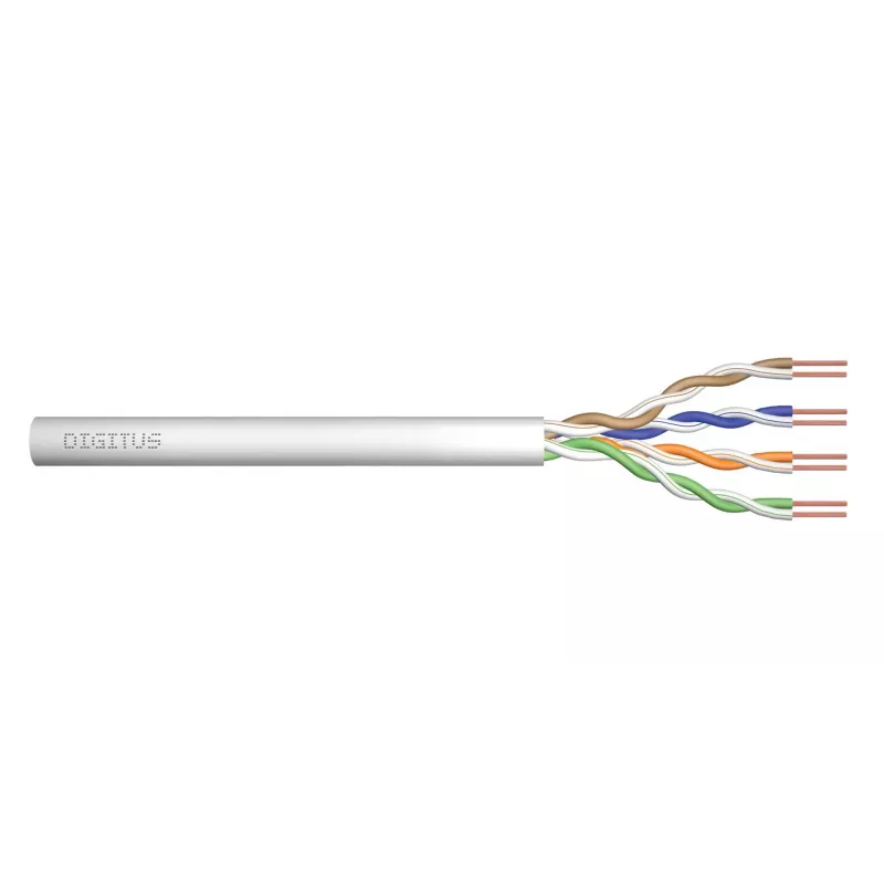 DIGITUS Cat.5e U/UTP Installationskabel, LSOH, AWG24/1, 500m, Grau, Rolle