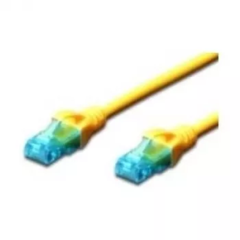 DIGITUS Cat 5e UTP Netzwerk-Patchkabel RJ-45 Stecker zu Stecker, 25 cm, Gelb DK-1512-0025/Y