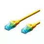 DIGITUS Cat 5e UTP Netzwerk-Patchkabel RJ-45 Stecker zu Stecker, 25 cm, Gelb DK-1512-0025/Y
