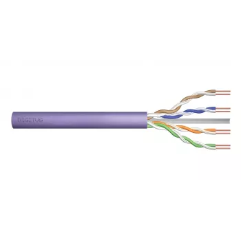 DIGITUS Cat.6 Installationskabel, U/UTP, Dca, AWG 23/1, LSOH, 50m, Lila