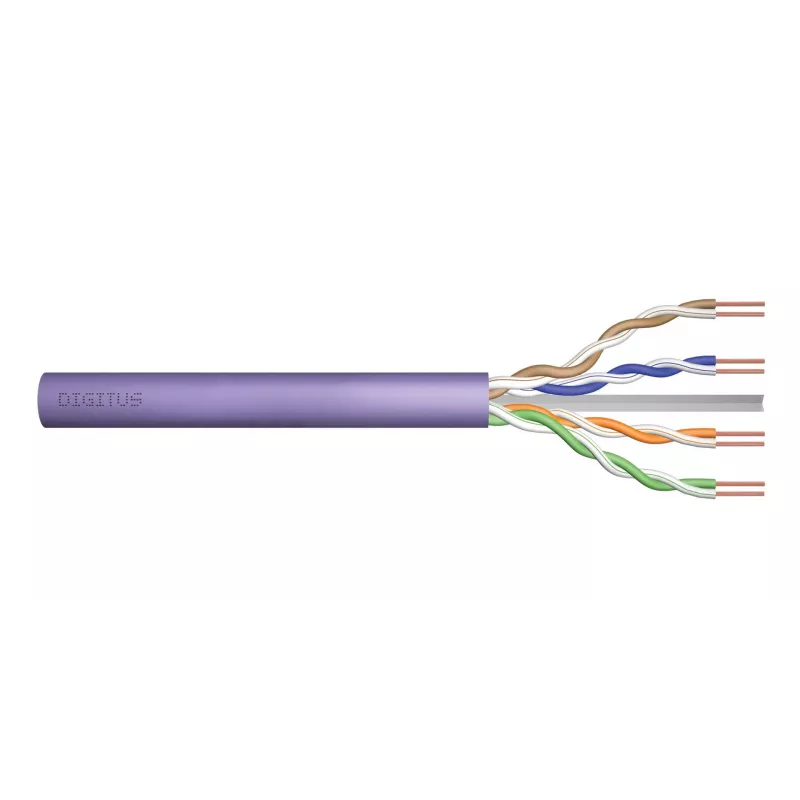 DIGITUS Cat.6 Installationskabel, U/UTP, Dca, AWG 23/1, LSOH, 50m, Lila