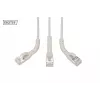 DIGITUS CAT 6A F/FTP Angled RJ-45 Patchkabel, Kupfer, 0,3 m, Grau, 10er-Pack