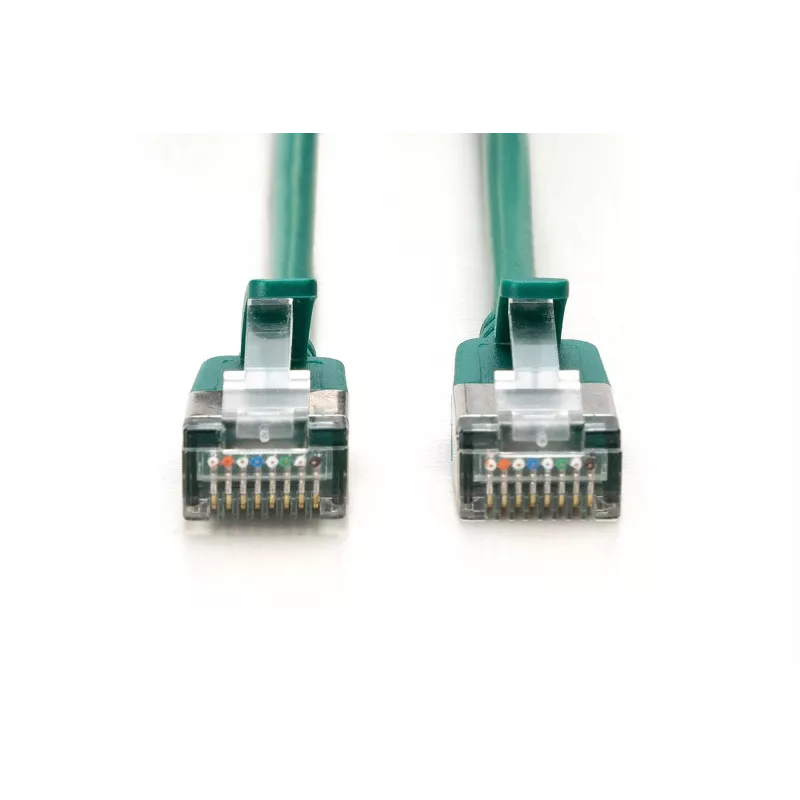 DIGITUS CAT 6A F/FTP Slim Patch Cable, 1m, Grün, 10er-Pack