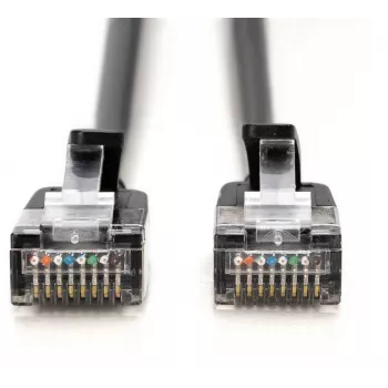 DIGITUS CAT 6A F-FTP Slim Patch Cable, 2 m, Schwarz, 10er-Pack
