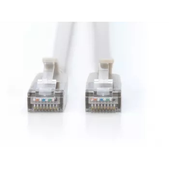 DIGITUS CAT 6A F-FTP Slim Patch Cable, 3 m, Grau, 10er-Pack, LSZH, 10GBase-T, 500 MHz, RJ45, PoE+