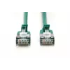DIGITUS CAT 6A F/FTP Slim-Patchkabel, 5 m, Grün, 10er-Pack, LSZH, 10GBase-T, Snagless, PoE++