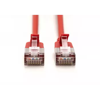 DIGITUS CAT 6A F-FTP Slim Patchkabel, 5 m, Rot, 10er Pack